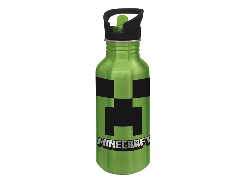 MINECRAFT ALU sipper vattenflaska, 545 ml | Hälsa - Tillbehör - Vattenflaskor | GameStuff