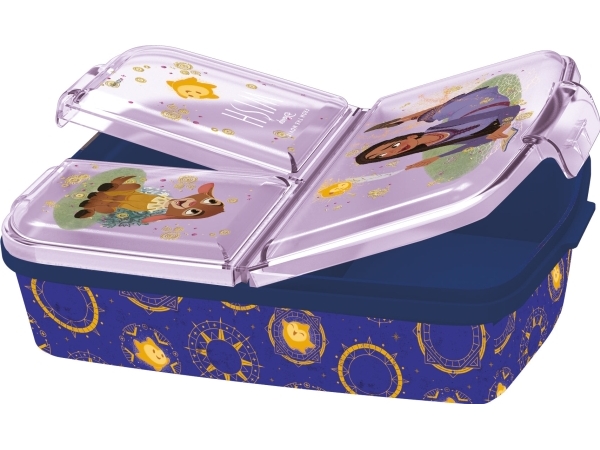 Disney WISH Lunchlåda med flera fack, 18x13 cm | Köksutrustning - lunch - Matlådor | GameStuff