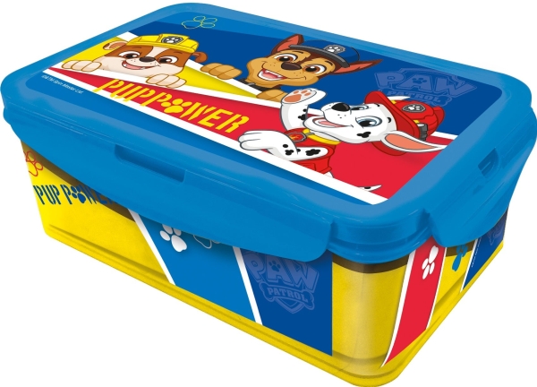 PAW PATROL Stor lunchlåda med flera löstagbara fack. Tillverkad med flikar som är lätta att stänga. Storlek 21x13x7 cm BPA-fri | Köksutrustning - lunch - Matlådor | GameStuff