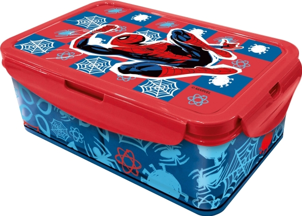 SPIDERMAN Stor lunchlåda med flera löstagbara fack. Tillverkad med flikar som är lätta att stänga. Storlek 21x13x7 cm BPA-fri | Köksutrustning - lunch - Matlådor | GameStuff