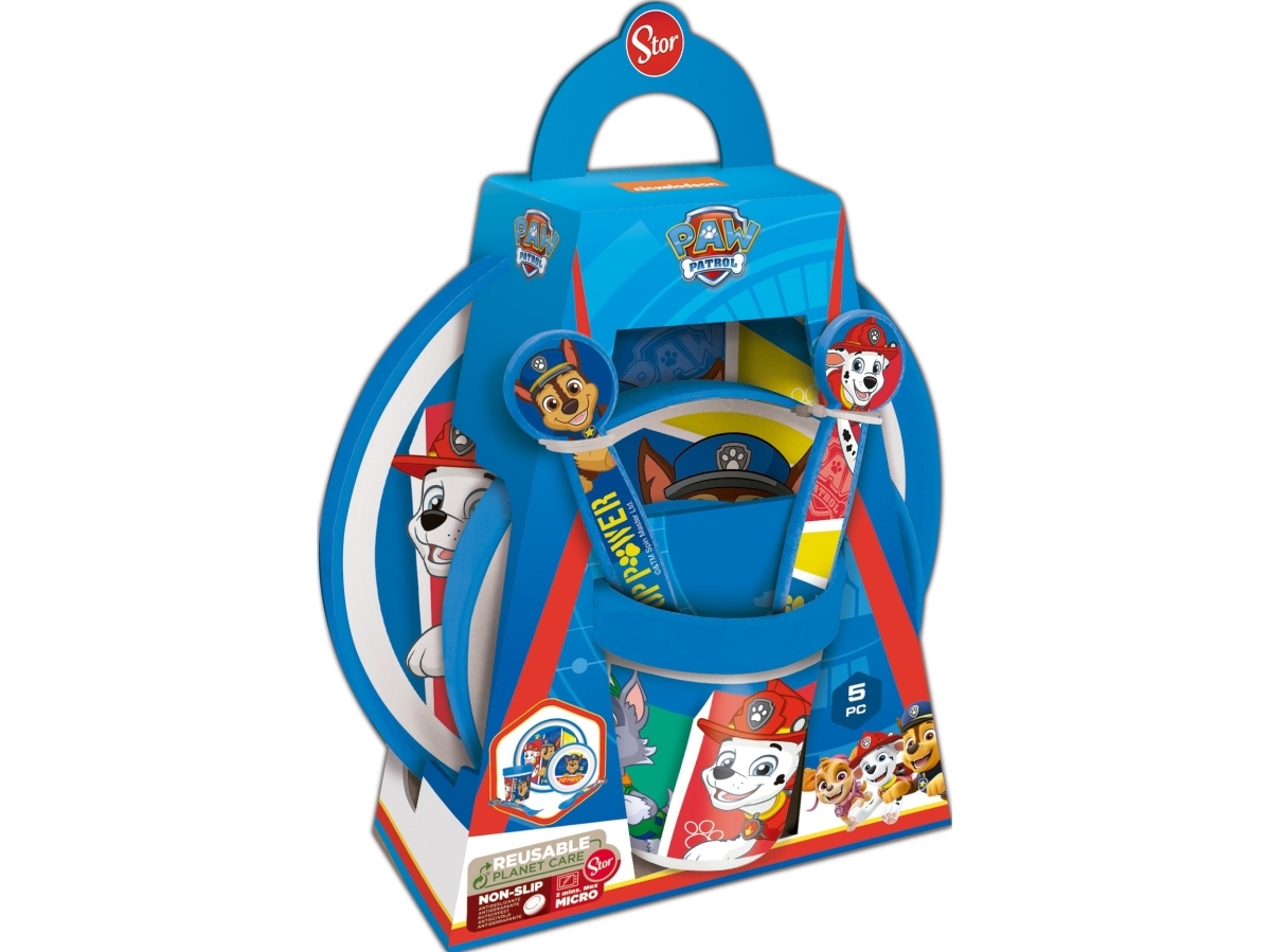 PAW PATROL 5-delars halkfri: tallrik/skål/mugg/bestick | Hälsa - Tillbehör - Vattenflaskor | GameStuff