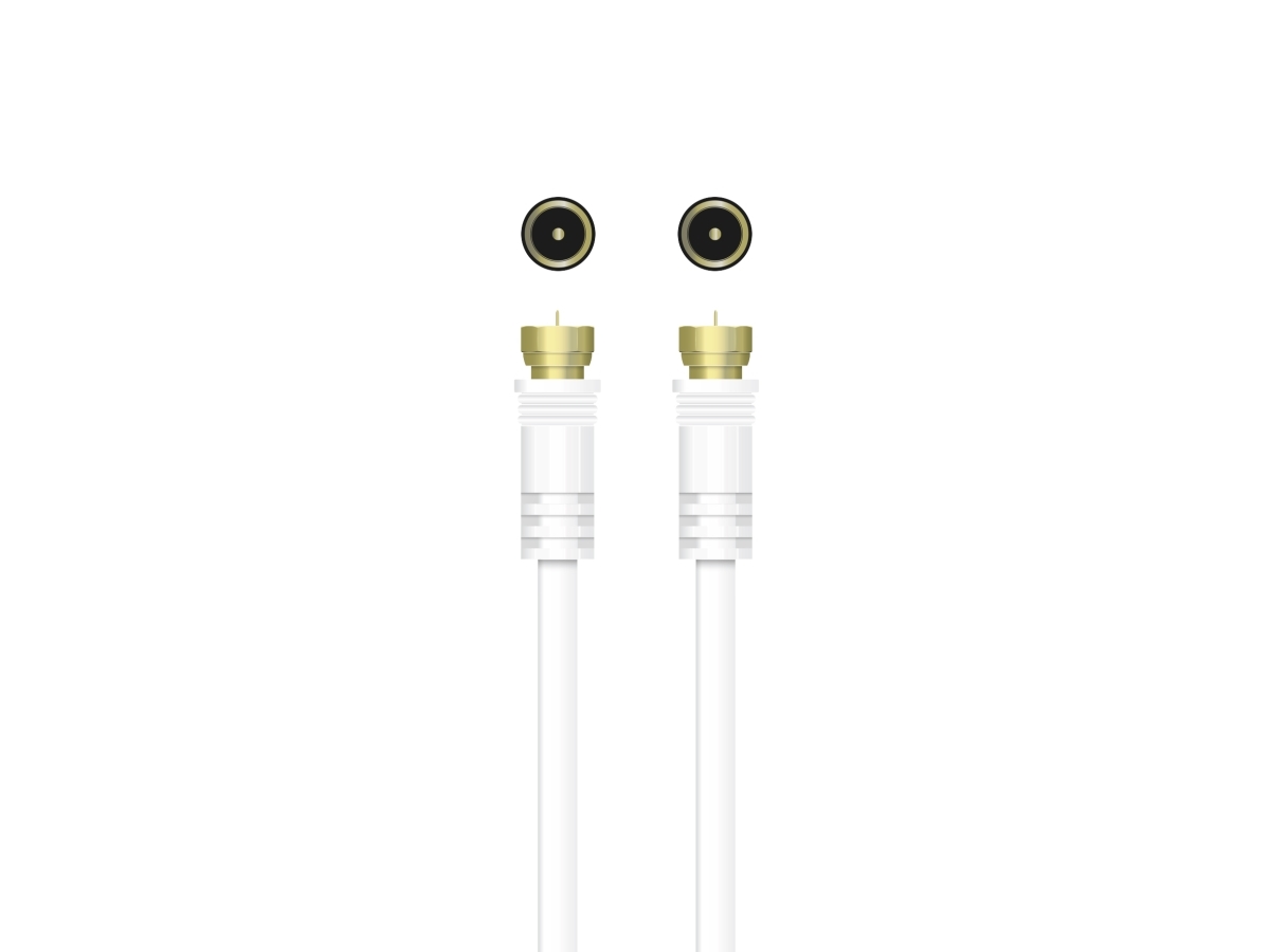 Antenna Cable Classa Male-Male F-Connec Fer 5M Wht