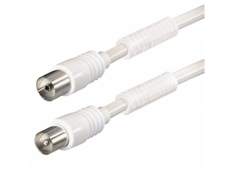Antenna Cable 85Db Ferrite, 7.5M, White