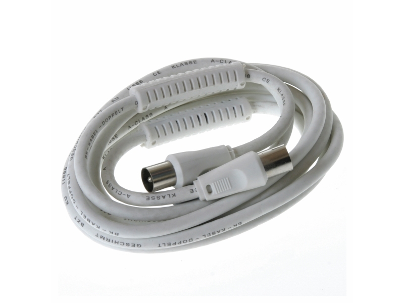Antenna Cable 85Db Ferrite, 5M, White