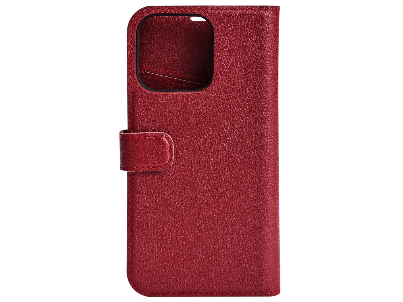Iphone 13 Pro Leather Wallet, Detachable, Red