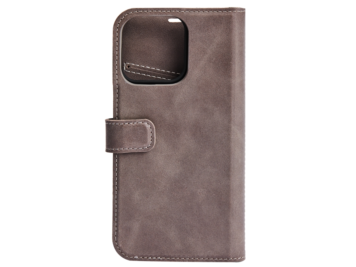 Iphone 13 Pro Leather Wallet, Detachable, Grey