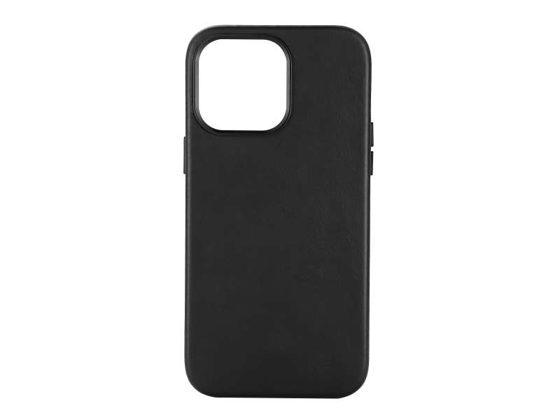 Iphone 14 Pro Max Leather Mag Back Cover,Blk.