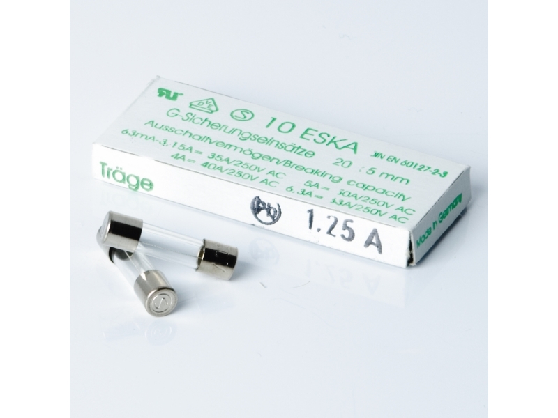 Glass fuse - slow, 1.25A - 10pack | Skrivare - Skrivartillbehör - Fixeringsenheter | GameStuff