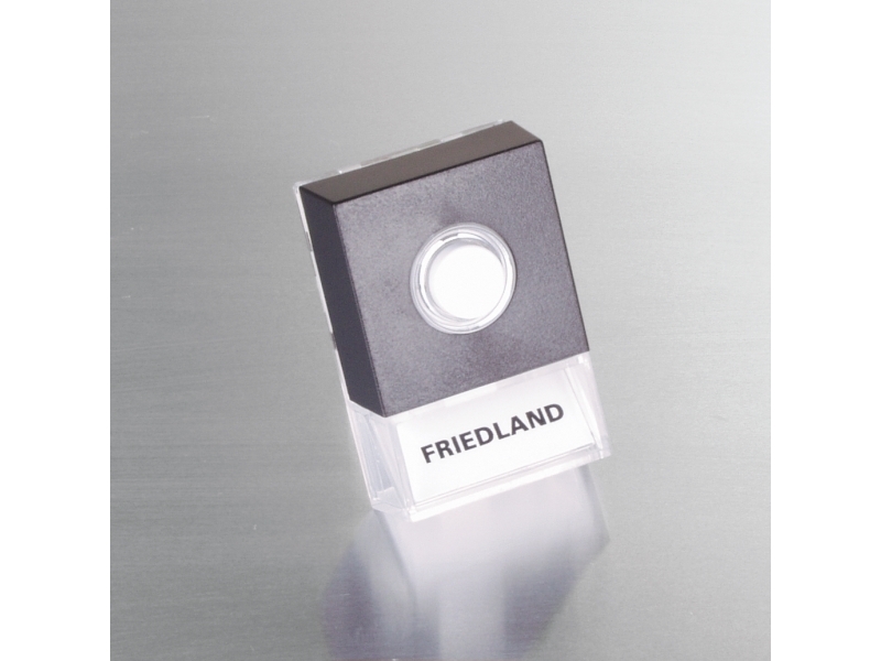 Pushlite illuminated door bell, Black | EL Artiklar - Installation & Flex rör - Elektriker rör | GameStuff