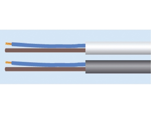 Flat Mains Cable H03vvh2-F (2X0.75Mm²) 100M, Black