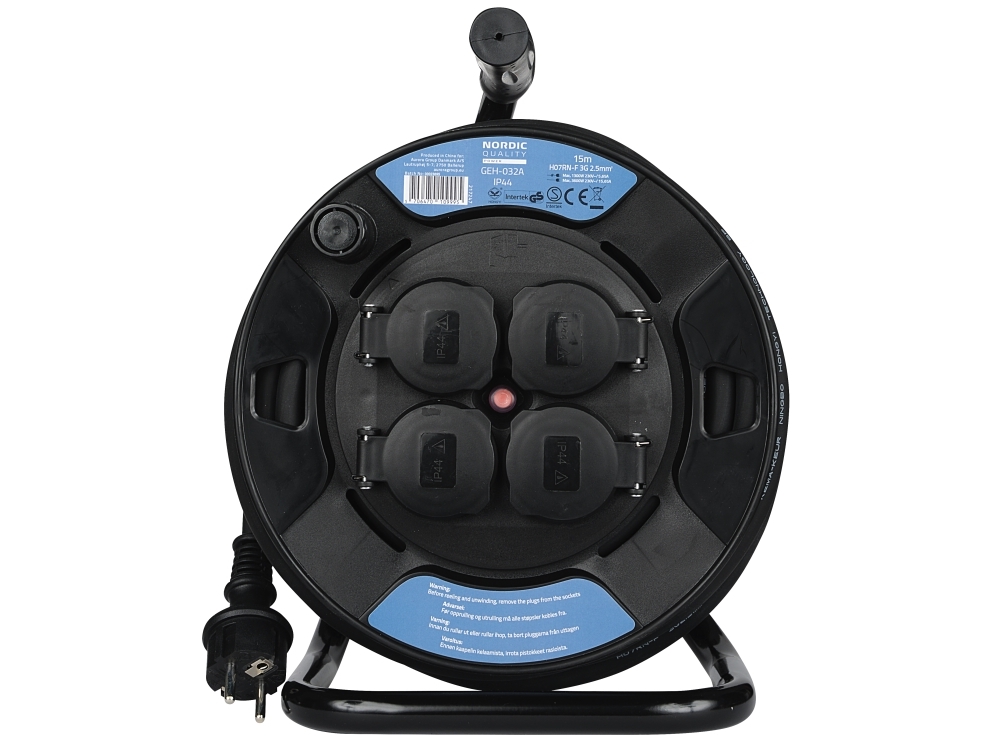Cable Reel Safety Plug, H07rn-F 3X2.5Mm², 15M