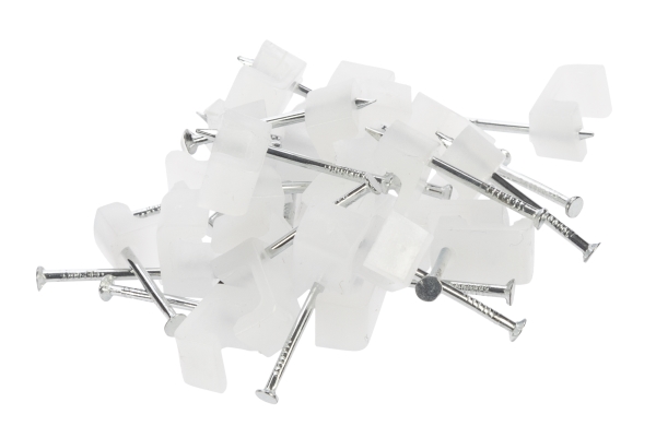 Cable clips 3x5mm, Neutral, 25 pcs. | Skrivare - Bläck, toner & förbrukningsvaror - Bläck | GameStuff