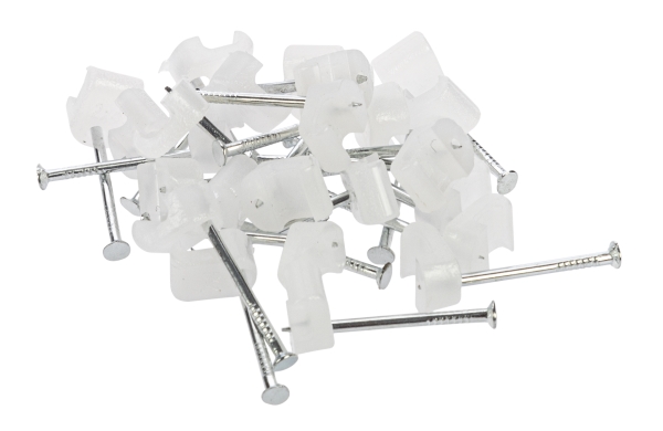Kabelclips Flach 2X4 Mm, Neutral, 25 Stk.