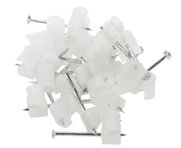Cable Clips Round 3-5Mm, Neutral, 25 Pcs.