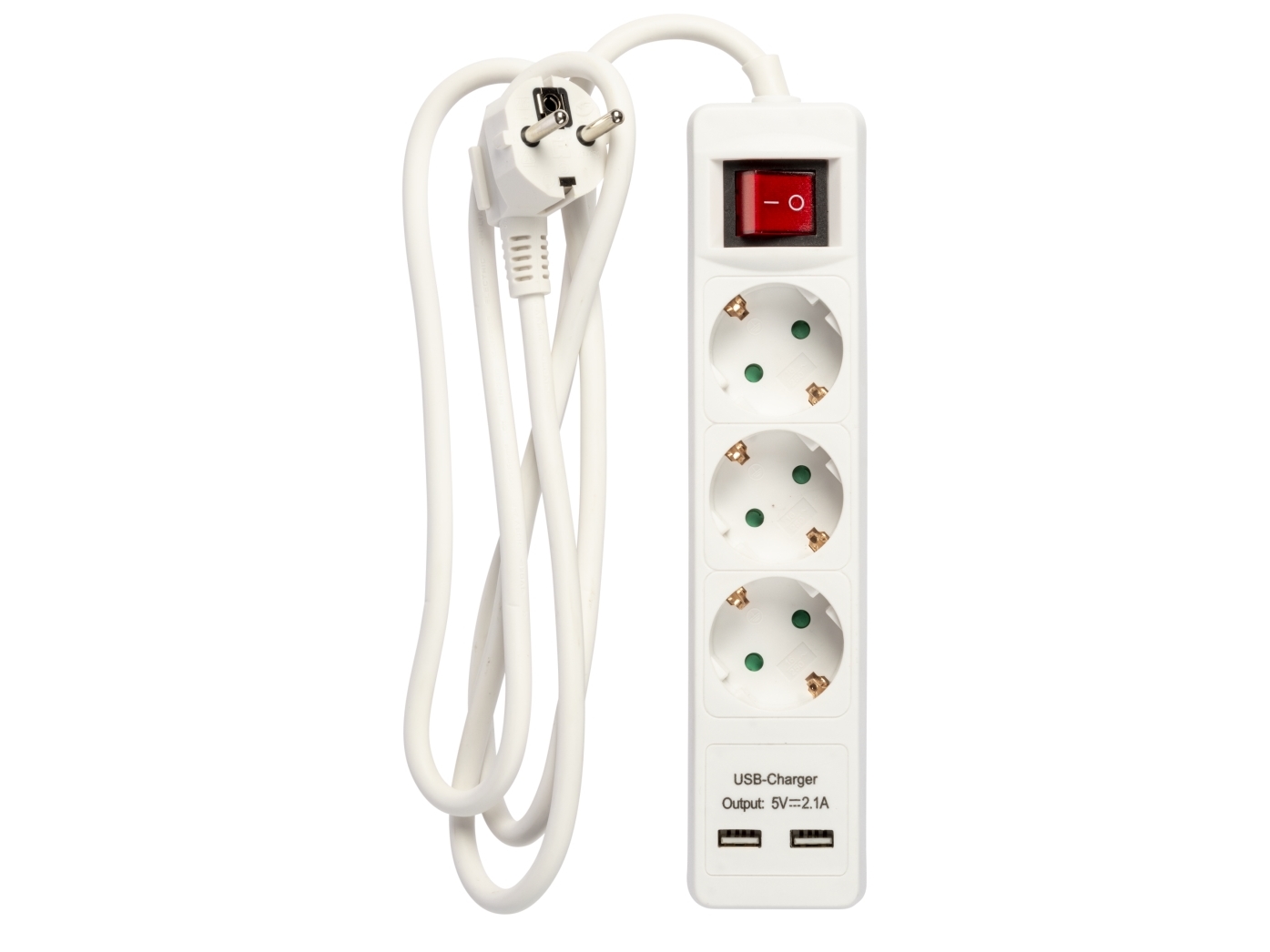 3-Way Socket Earthed, 2Xusb-A (3X1,5Mm²), 1.5M