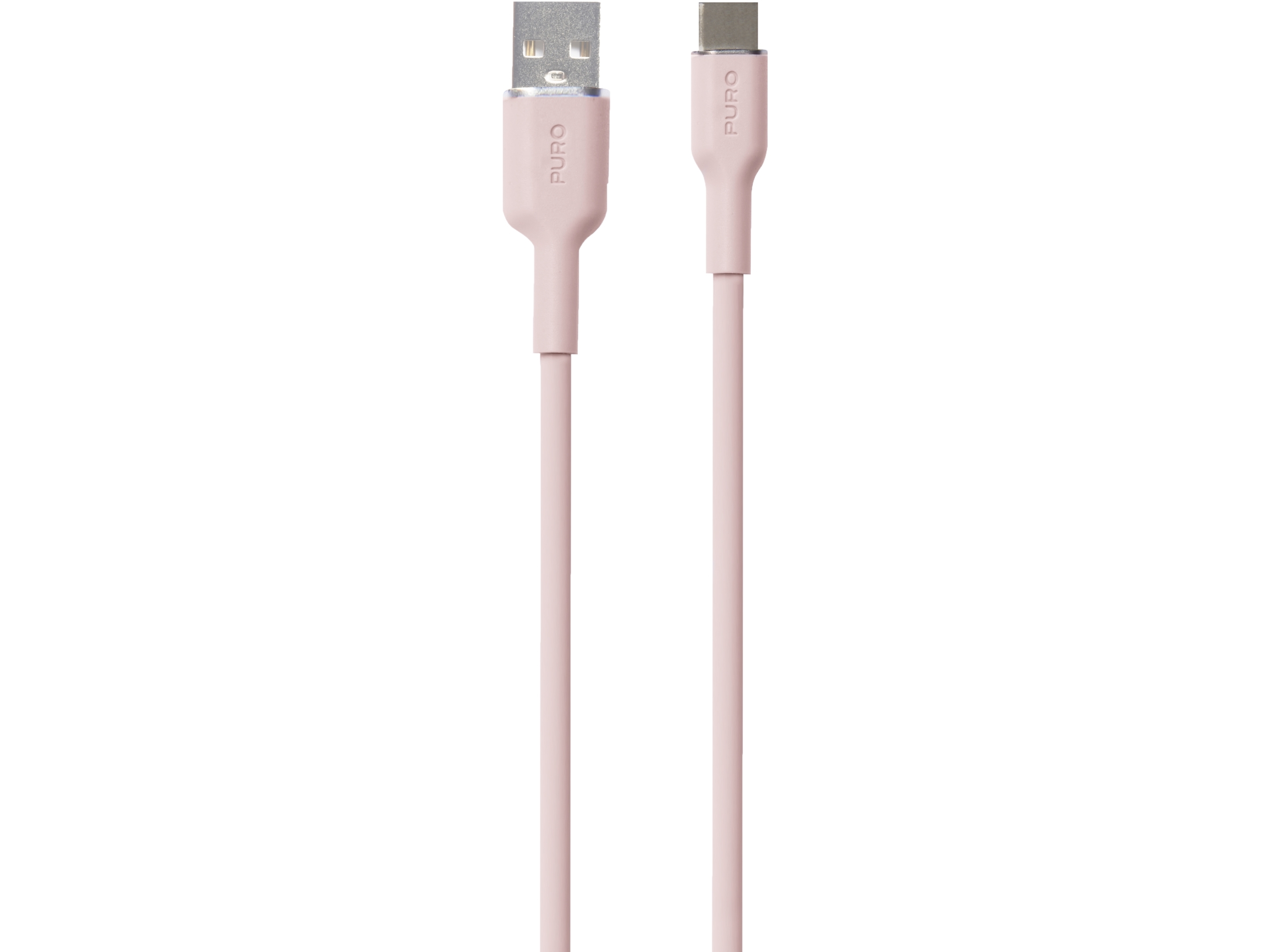 PURO PUUSBCICONROSE, 1,5 m, USB A, USB C, USB 3.2 Gen 1 (3.1 Gen 1), Lyserød