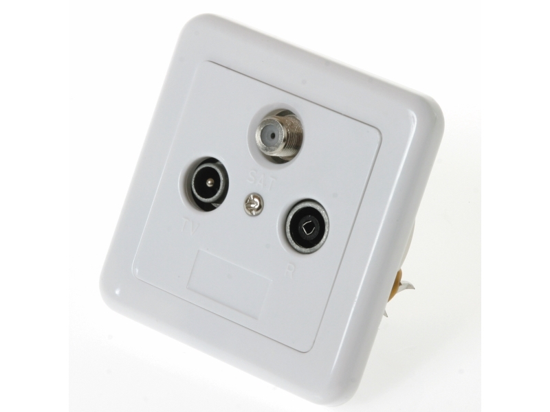 Antenna Output With Satelite, White