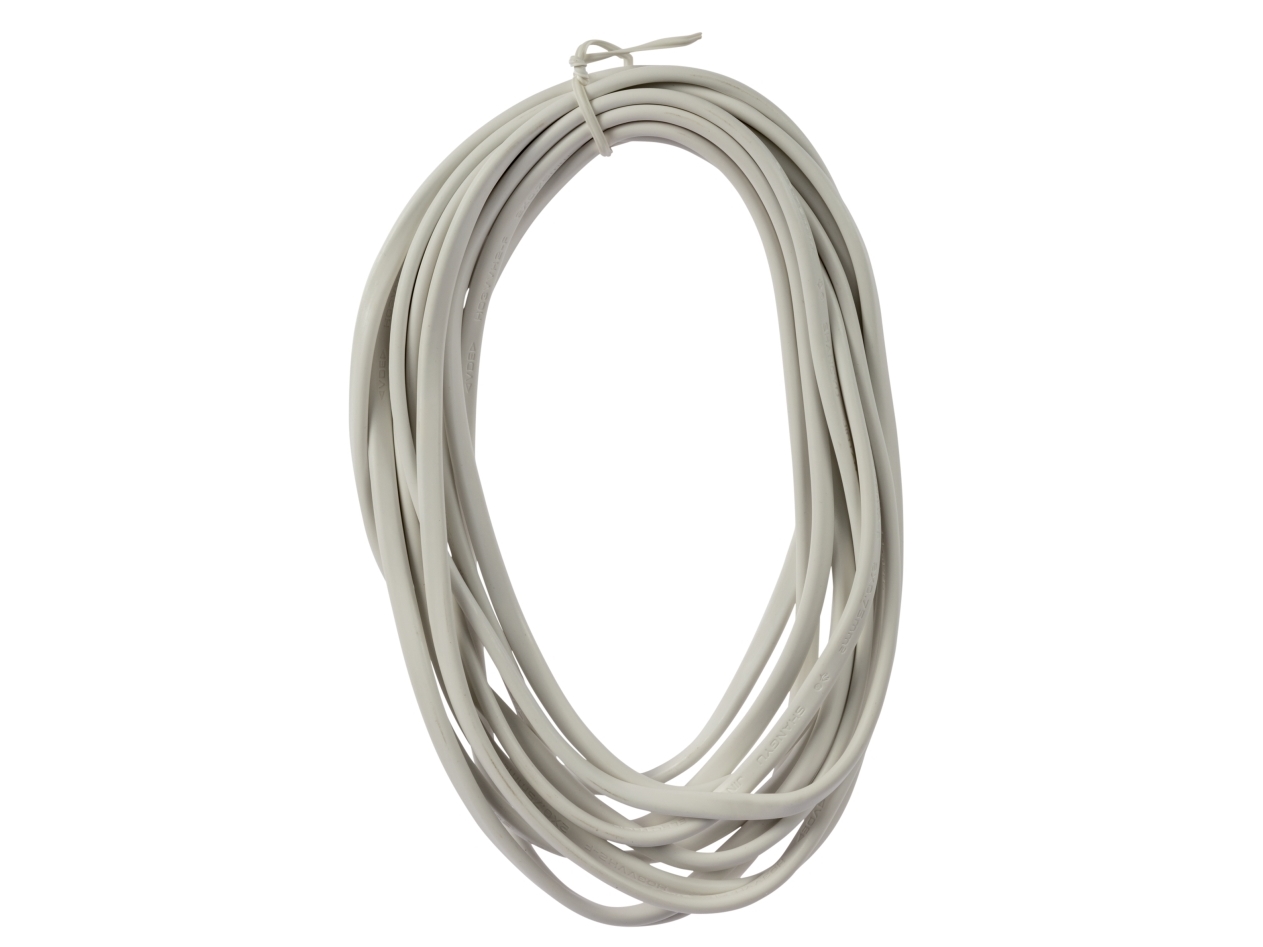 Oval Mains Cable H03vvh2-F (2X0.75Mm²) 5M, White