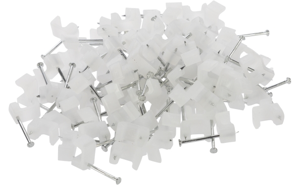 Cable Clips 3X5mm, Neutral, 100 Pcs.