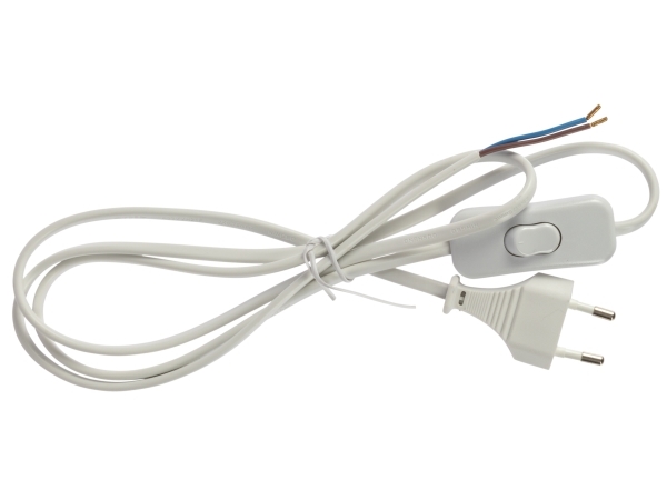 Lamp Cable W/Switch, 1.5M, White