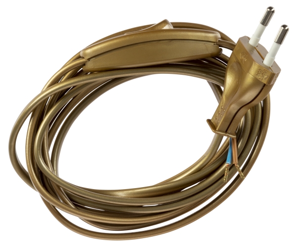 Lampe-Kabel Mit Schalter, 2,5 M, Bronze