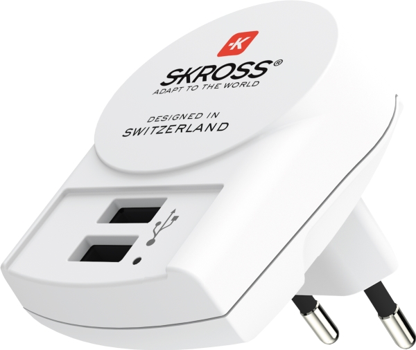 Euro Usb Charger - 2Xusb Type A