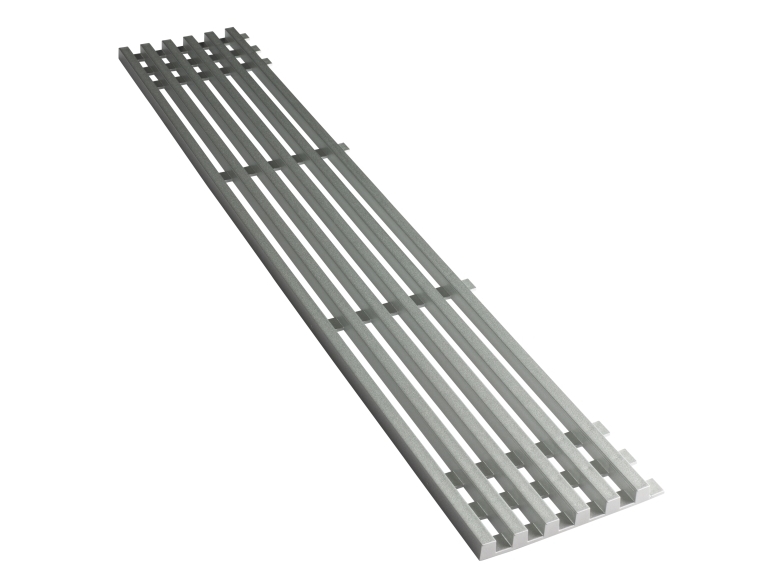 Ventilation grid, 60x10cm, chrome | Rör och Pex-rör | GameStuff