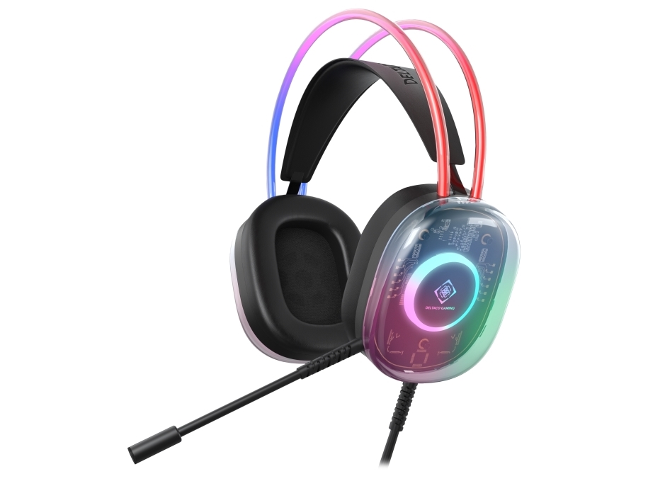 Dh230 Semi-Transparent Gaming Headset, Rgb Powered Headband