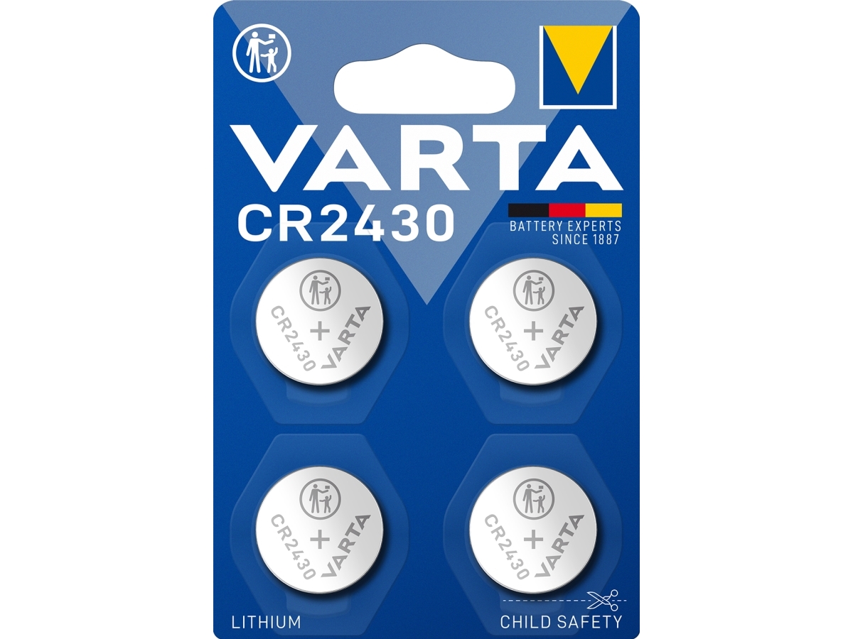 Litium knappcellsbatteri CR2430 Bli 4 | Datortillbehör - Laddare & Batterier - Övriga batterier | GameStuff