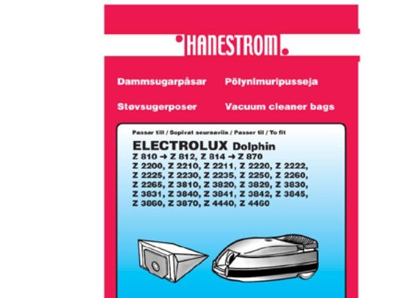 Staubsaugerbeutel Electrolux Dolphin