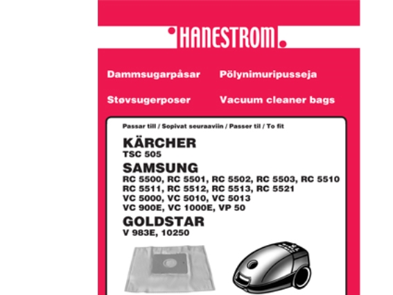 Staubsaugerbeutel Kärcher Tsc 505