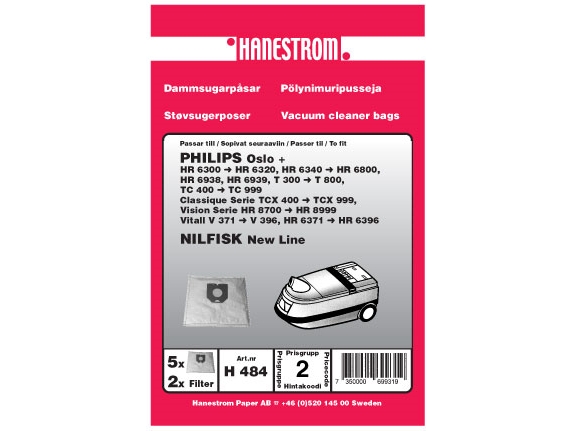 Dammsugarpåsar PHILIPS OSLO+ | Vitvaror - Dammsugare - Dammsugare | GameStuff