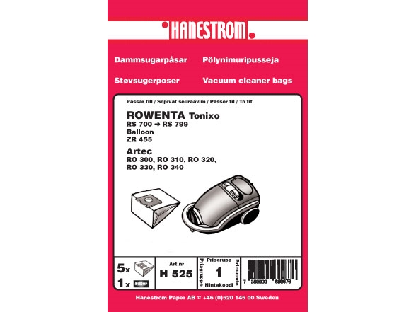 Støvsugerpåse Rowenta Tonixo