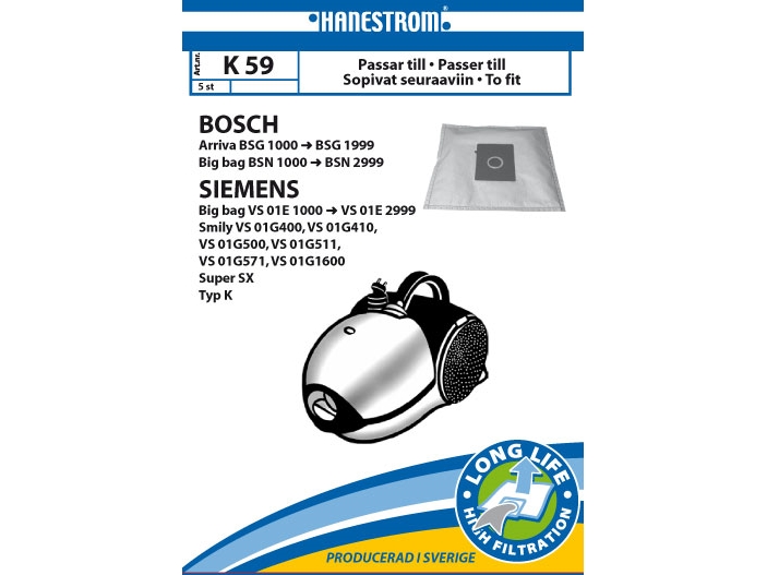 Vacuum Cleaner Bags K59