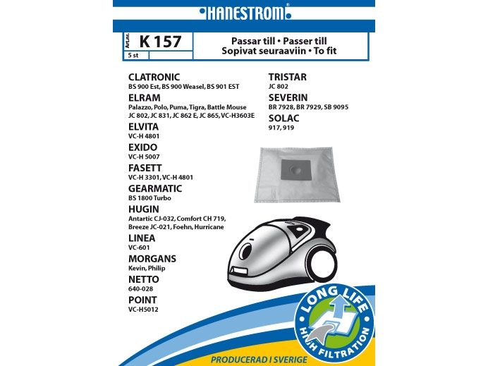 Vacuum Cleaner Bags K157