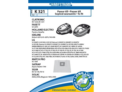 Vacuum Cleaner Bags K321