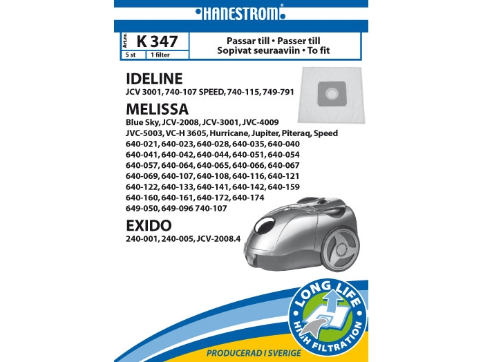 Vacuum Cleaner Bags K347