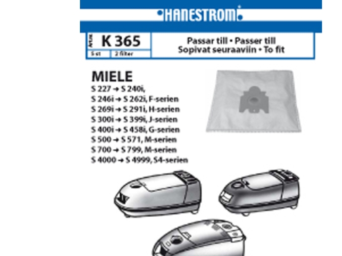 Dammsugarpåsar K365 | Vitvaror - Dammsugare - Dammsugare | GameStuff