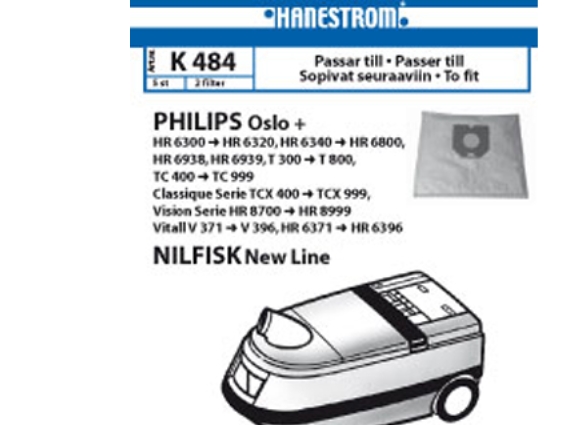 Dammsugarpåsar K484 | Vitvaror - Dammsugare - Dammsugare | GameStuff
