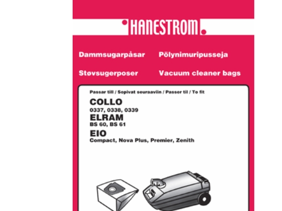 Staubsaugerbeutel Elram Bs 60, Bs 61