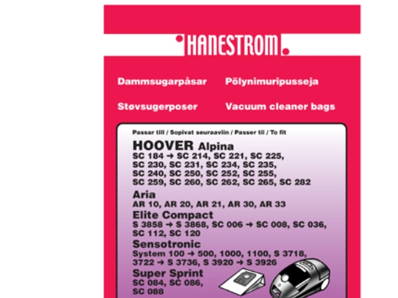 Staubsaugerbeutel Hoover Alpina 5-P