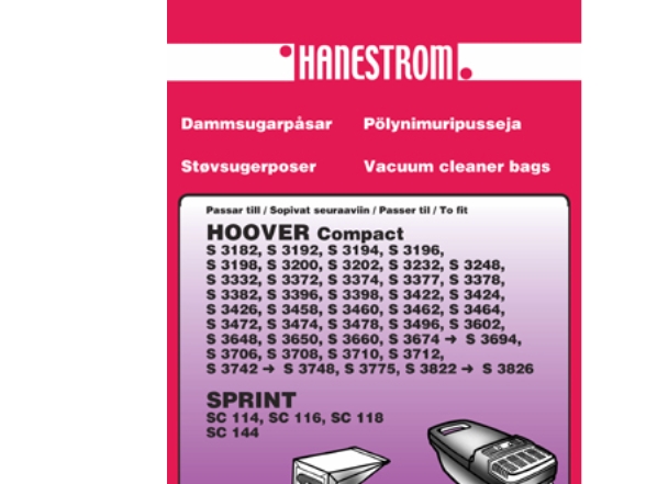 Staubsaugerbeutel Hoover Compact S 3182 5+1F