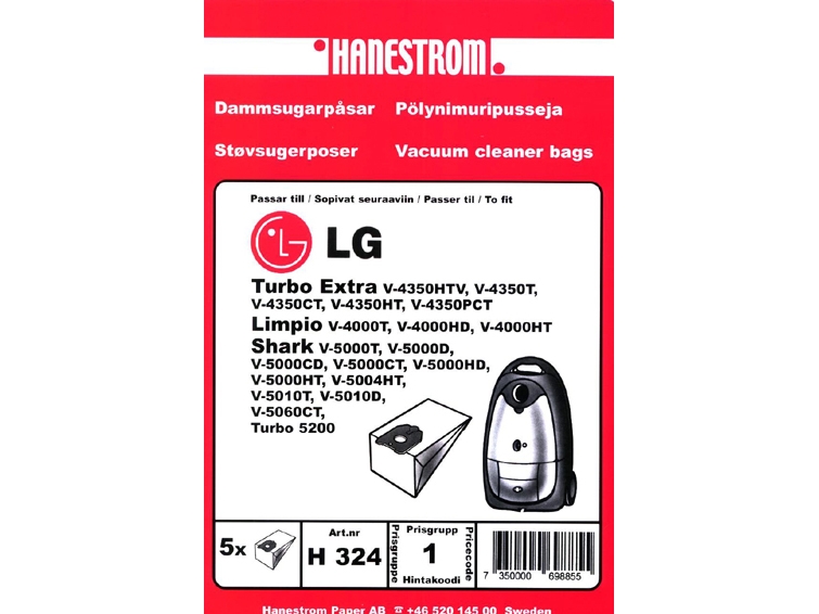 Staubsaugerbeutel Lg Shark V-5000T 5P