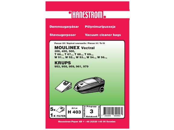 Staubsaugerbeutel Moulinex Vectral