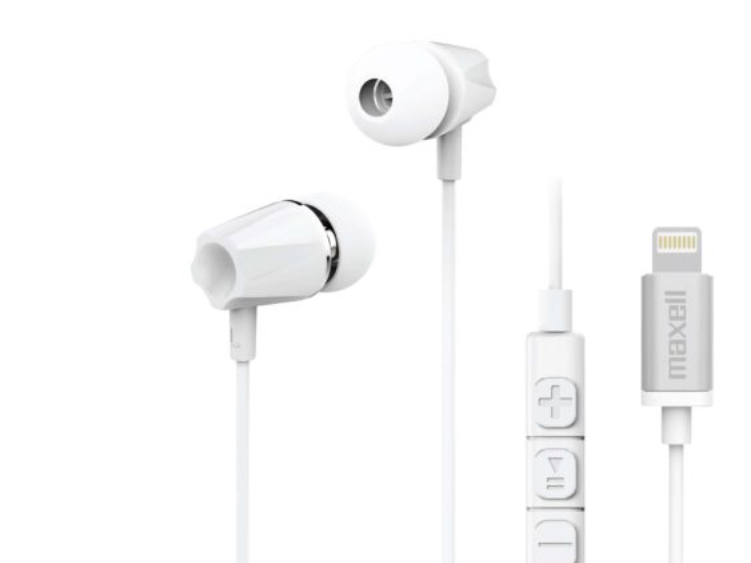 Maxell Bolts + Lightning Connector Ep Mit Mic &Amp Controller Weiss