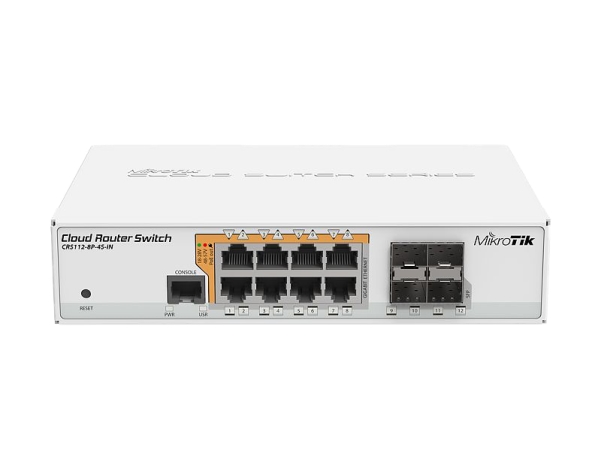 Cloud Router 8-Port Gigabit-Switch, Poe, 4X Sfp, 70W, Weiß