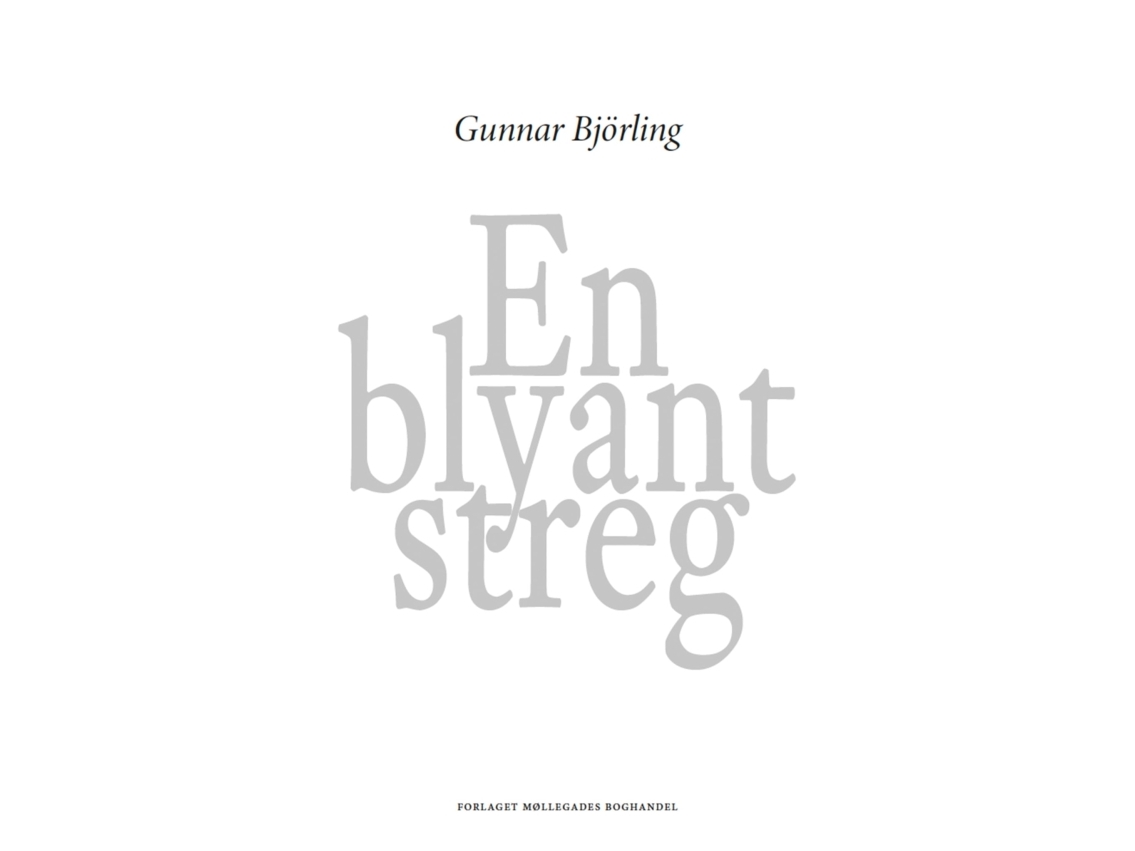 Ein Bleistiftstrich | Gunnar Björling | Sprache: Dänish