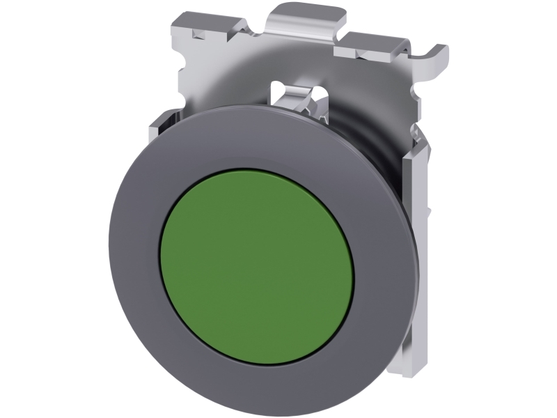 Siemens Drucktaster, Gruen, 65 G, 60 Mm, 40 Mm, 40 Mm