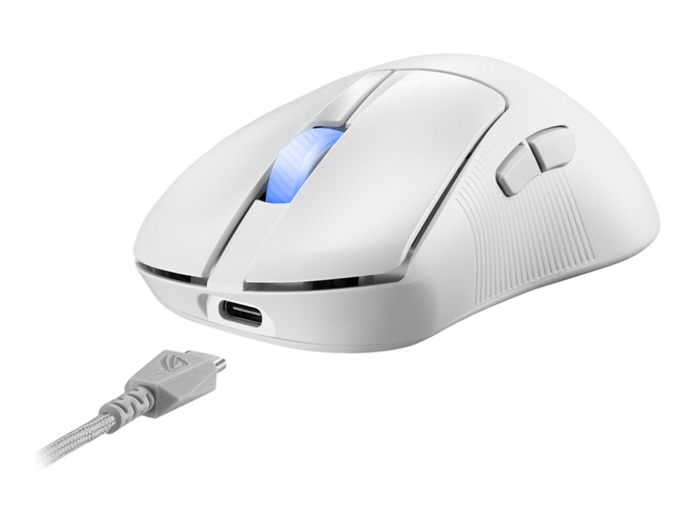 Asus Rog Keris Ii Ace - Mus - Ergonomisk - Højrehåndet - Optisk - 7 Knapper - Kablet, Trådløs - Usb, Bluetooth 5.1, 2.4 Ghz - Usb Rog Omni Trådløs Mo