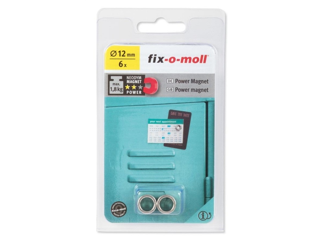 Magnet Fix-O-Moll 3562809, Grey, 6 Pcs